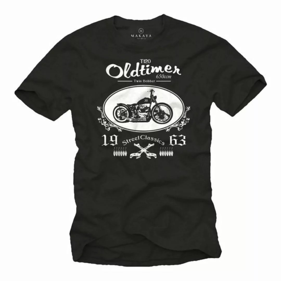MAKAYA T-Shirt mit Motorrad Herren Biker Bekleidung Geschenke für Männer günstig online kaufen