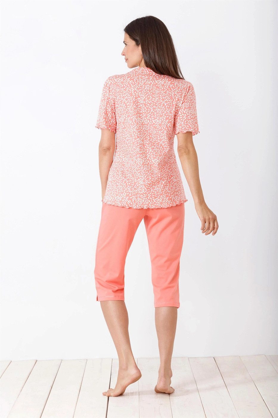 Hajo Schlafanzug Damen Capri-Schlafanzug, Premium Cotton günstig online kaufen