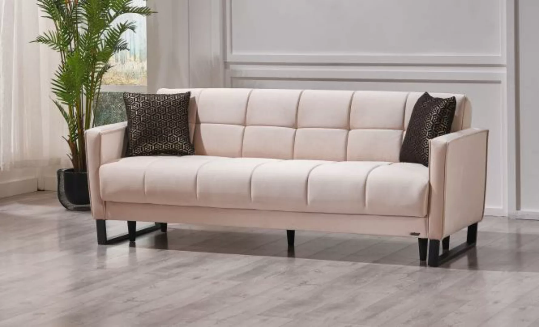 3-Sitzer Sofa ELTON von Seher Bomis Microfaser soft Rosa günstig online kaufen