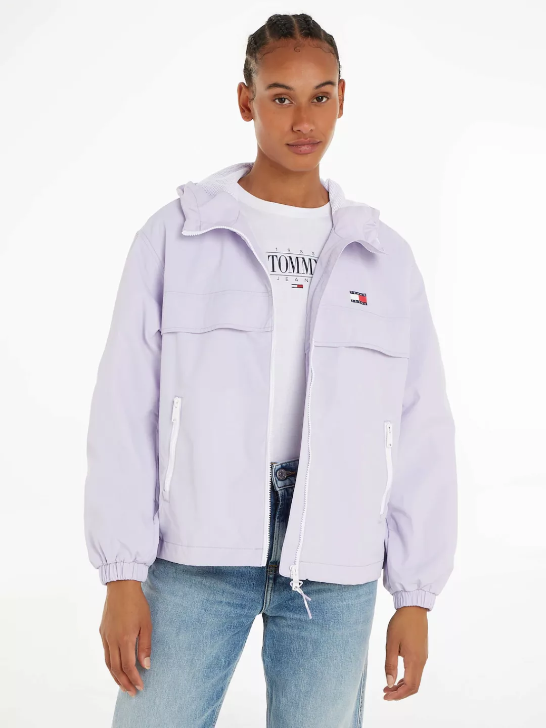 Tommy Jeans Windbreaker "TJW CHICAGO WINDBREAKER EXT", mit Kapuze, mit kont günstig online kaufen