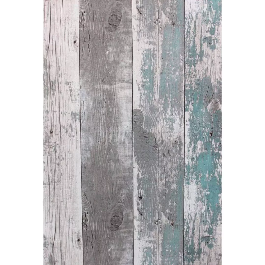 Topchic Tapete Wooden Planks Dunkelgrau Und Blau günstig online kaufen