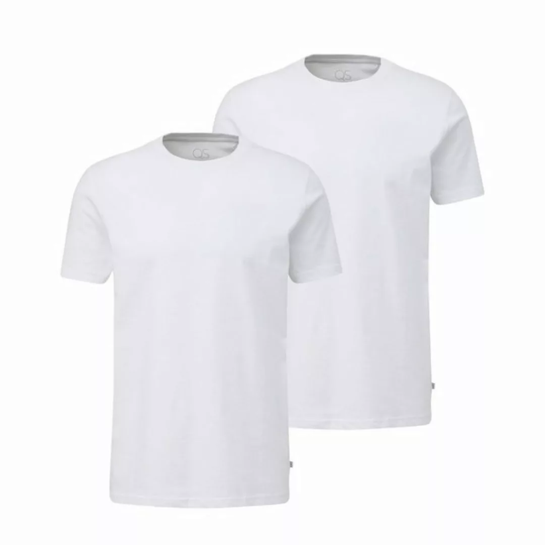 QS T-Shirt Basic (2-tlg) kurzarm, Rundhals-Ausschnitt, im 2er Pack günstig online kaufen