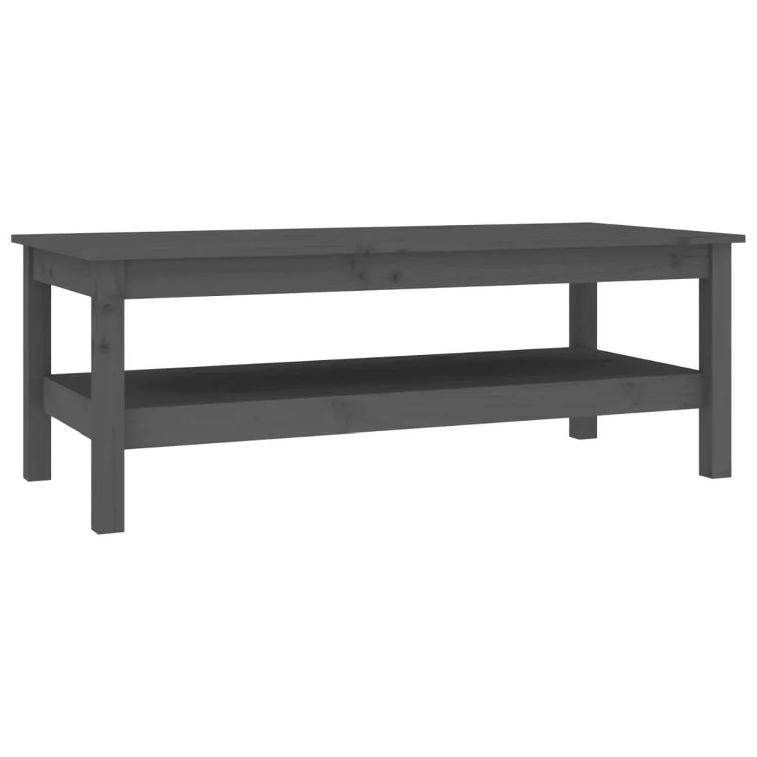 vidaXL Couchtisch Grau 110x50x40 cm Massivholz Kiefer Modell 3 günstig online kaufen