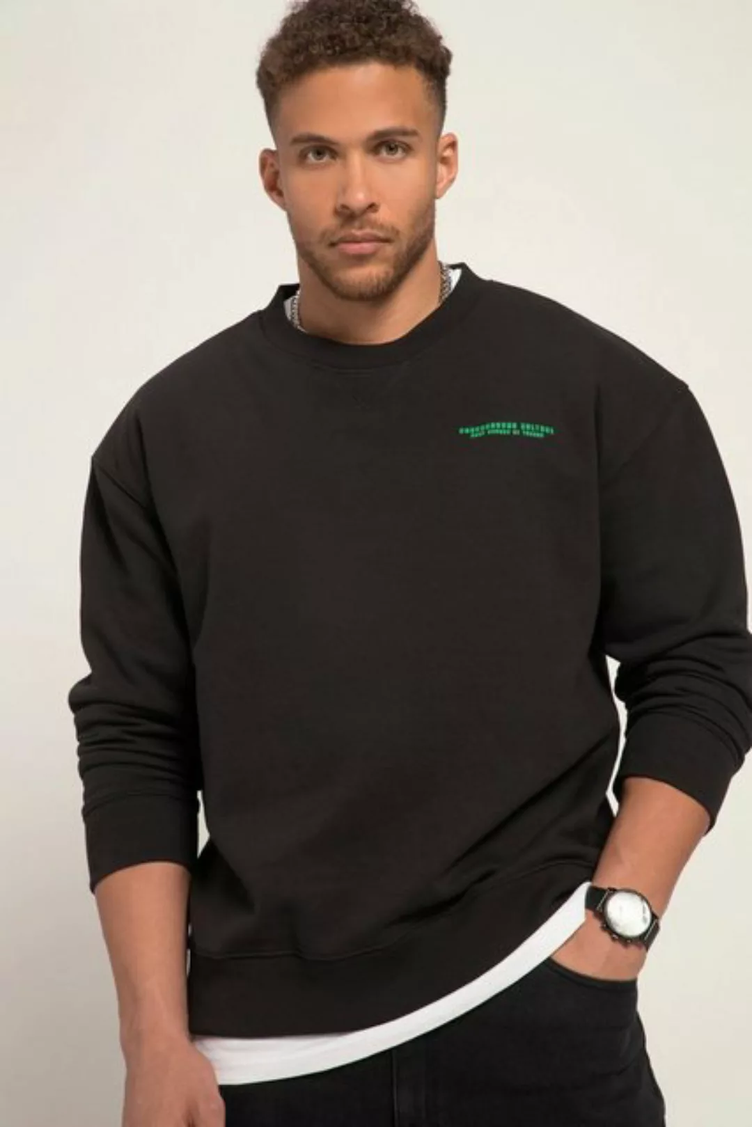 STHUGE Sweatshirt STHUGE Sweatshirt Langarm Relaxed Fit Rückenprint günstig online kaufen