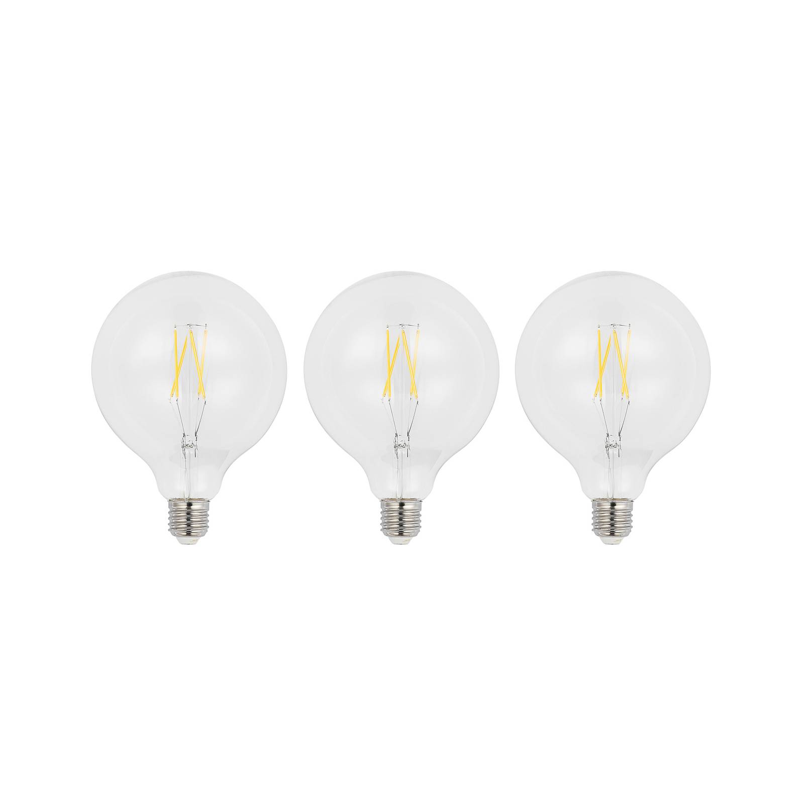 LED-Filament E27 6W 2.700K G125 Globe klar 3er-Set günstig online kaufen