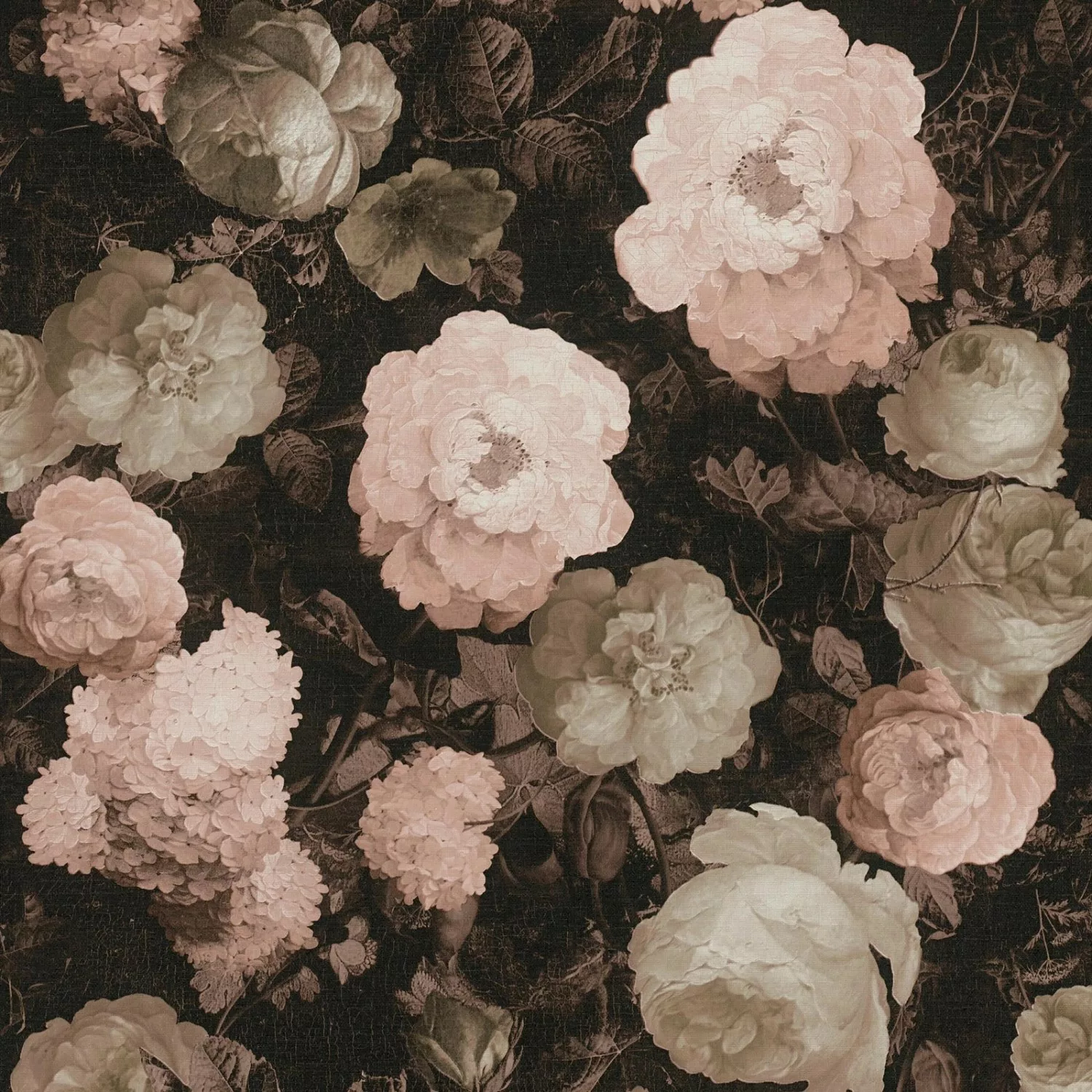 Bricoflor Blumen Tapete für Schlaf und Wohnzimmer Vintage Vliestapete mit P günstig online kaufen