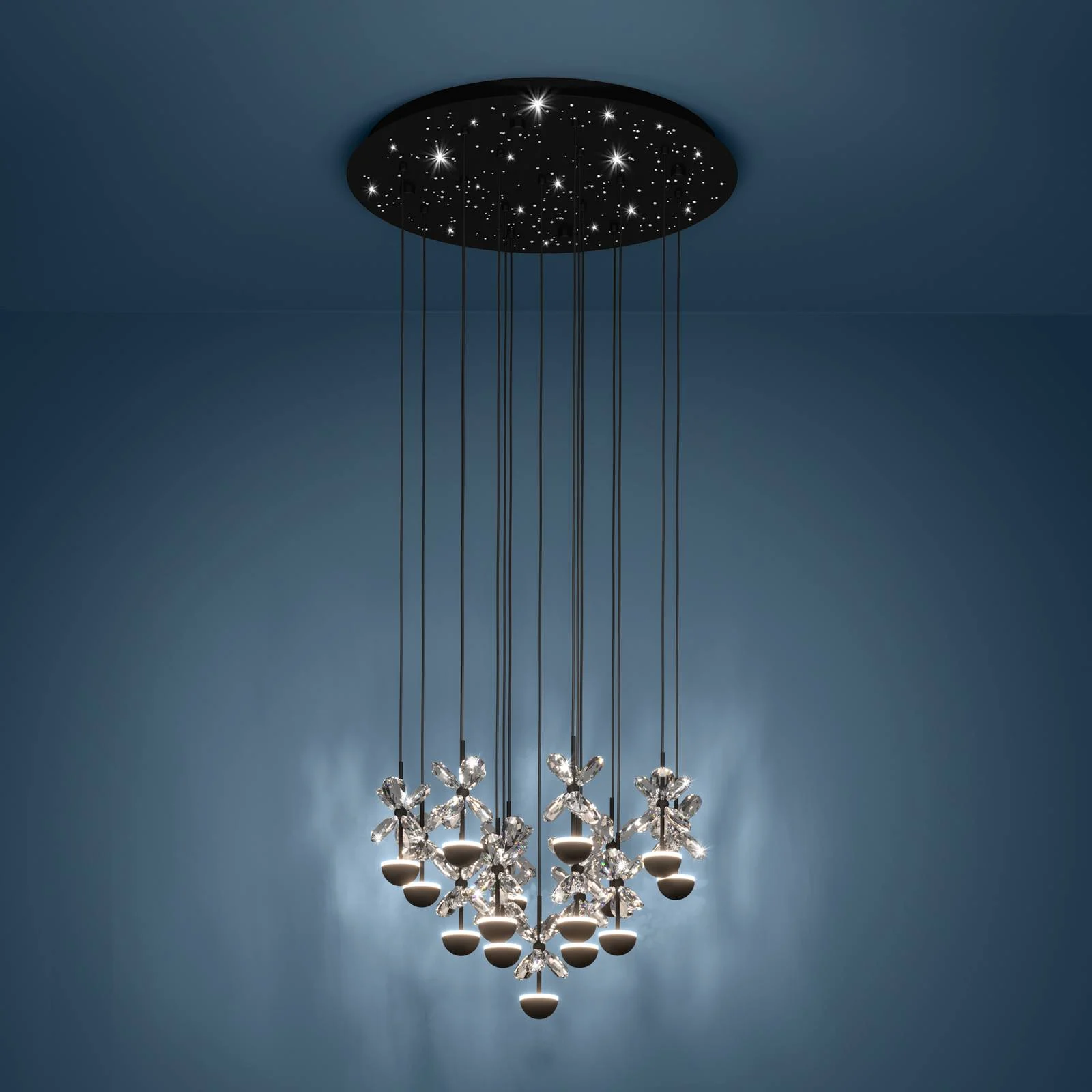 EGLO Stars Of Light LED-Hängelampe Pianopoli schwarz Ø 50 cm günstig online kaufen