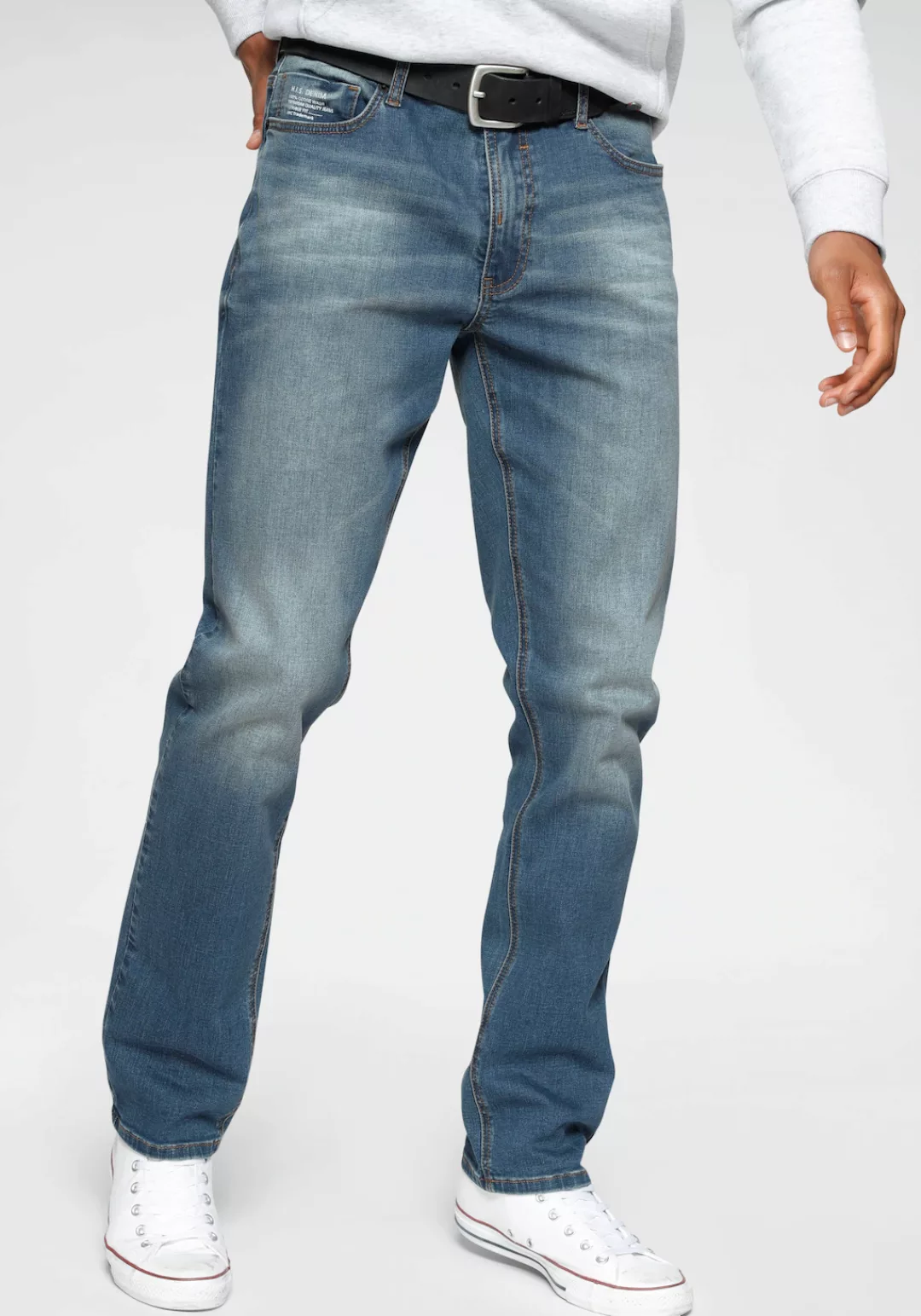 H.I.S Straight-Jeans "DIX", gerade Beinform, niedrige Leibhöhe, Used-Waschu günstig online kaufen