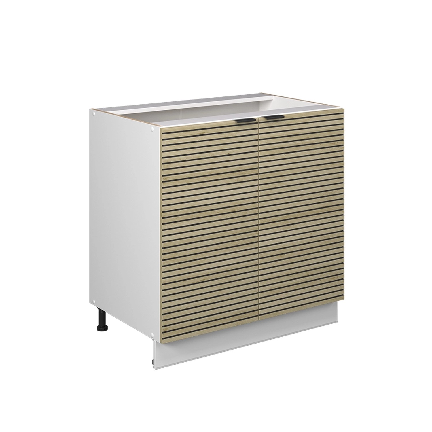 Vicco Küchenschränke Fame-Line Eiche Paneel 80 cm mit Regal ohne Arbeitspla günstig online kaufen