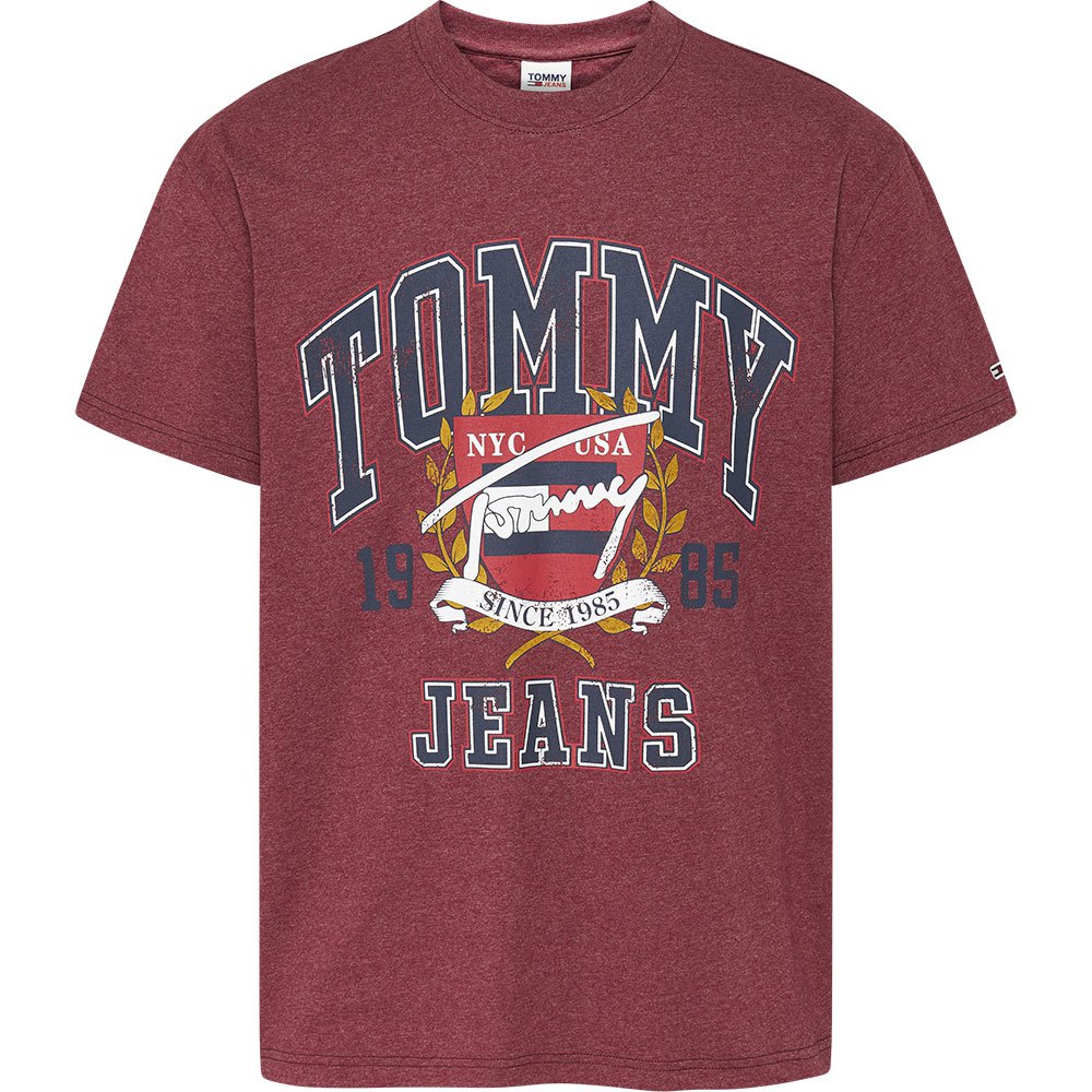 Tommy Jeans Vintage Washed College Kurzärmeliges T-shirt L Bing Cherry günstig online kaufen