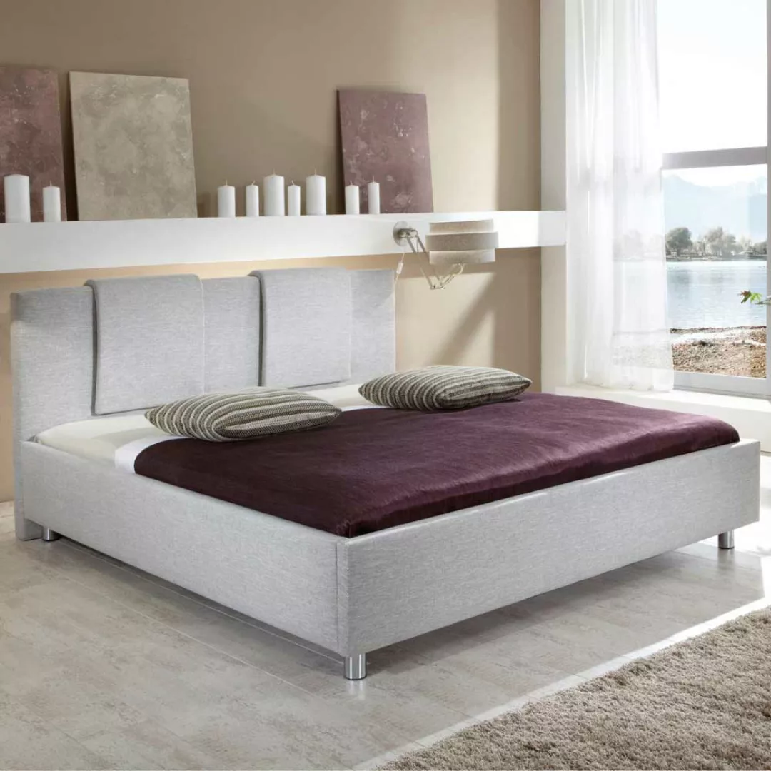 Doppelbett mit Stoffbezug modern günstig online kaufen