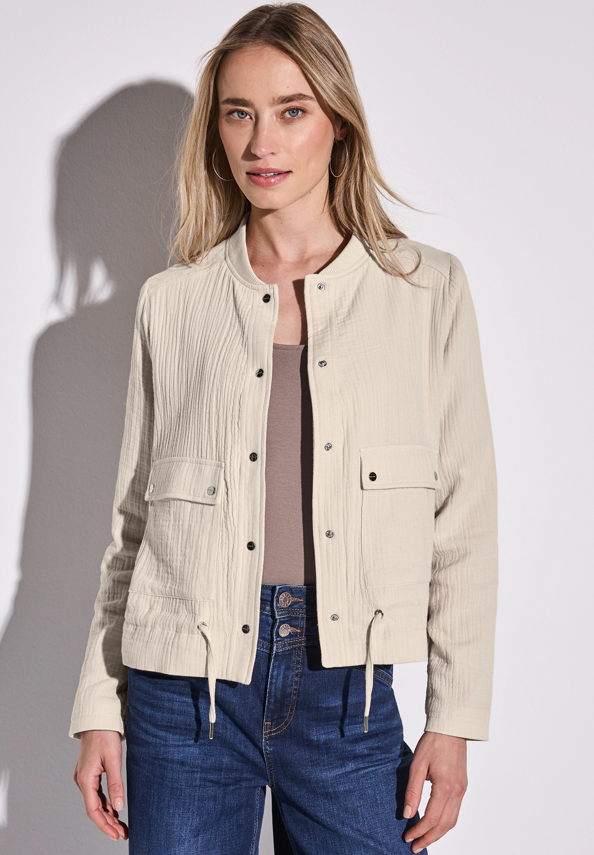 STREET ONE Kurzjacke, ohne Kapuze, aus reiner Baumwolle günstig online kaufen