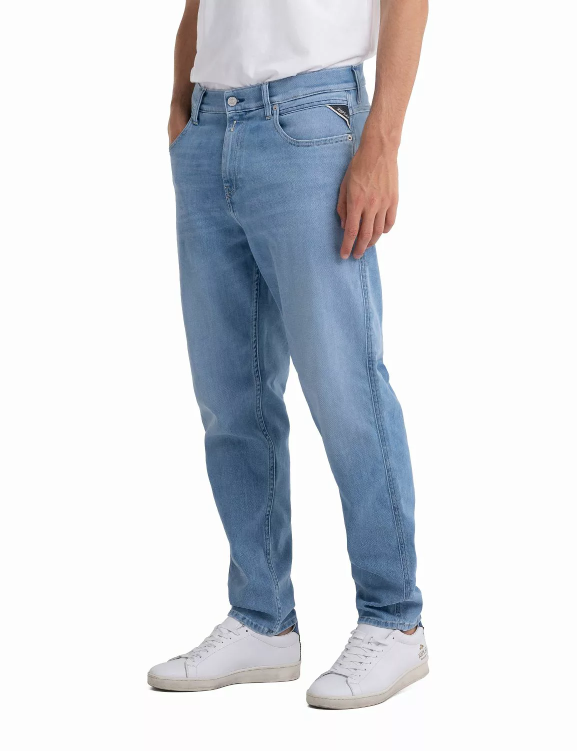 Replay Herren Jeans SANDOT - Relaxed Tapered Fit - Blau - Light Blue Denim günstig online kaufen