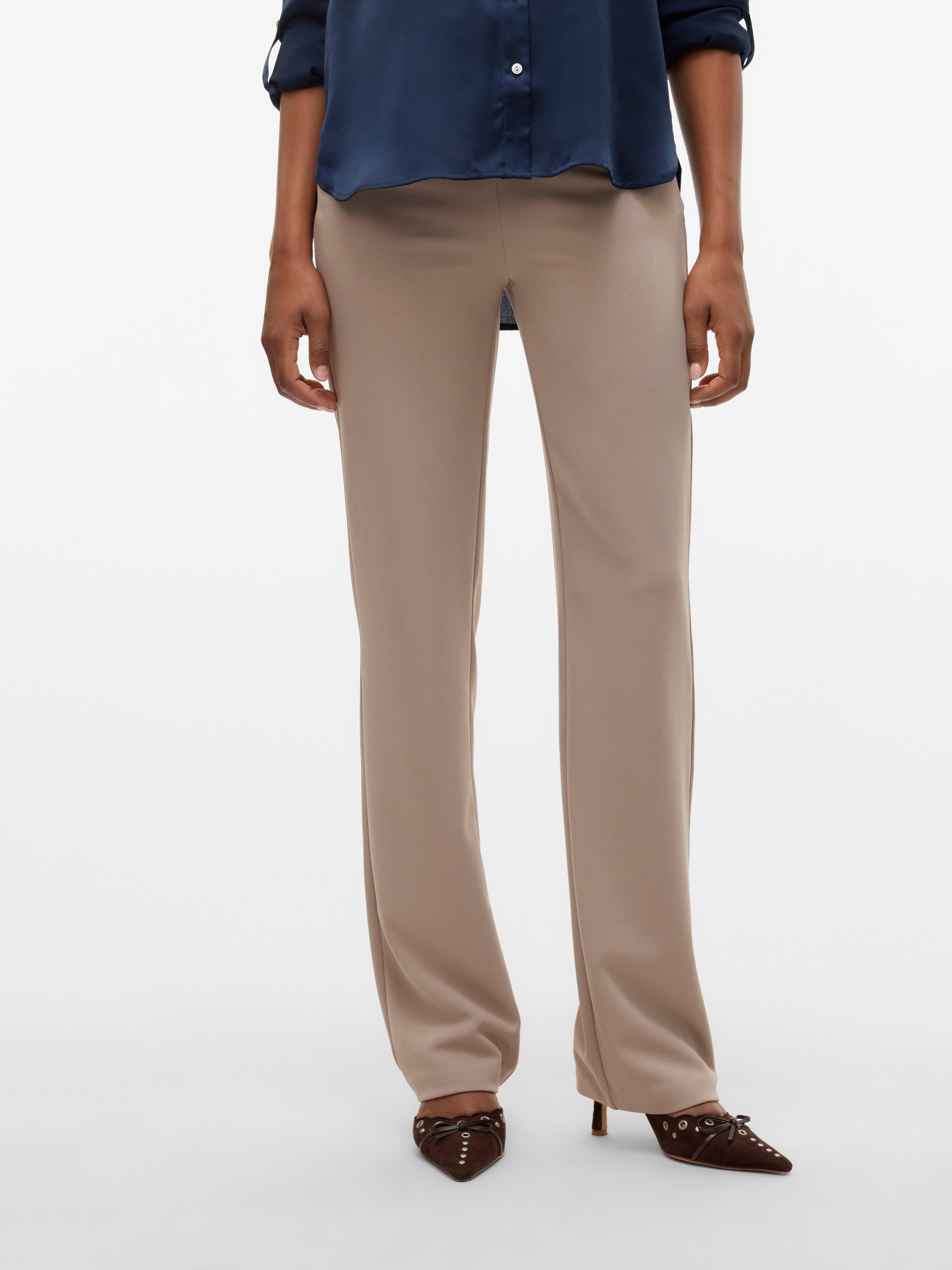 Vero Moda Anzughose "VMZAMIRA MW SLIM STRAIGHT PANT NOOS", mit Gürtelschlau günstig online kaufen