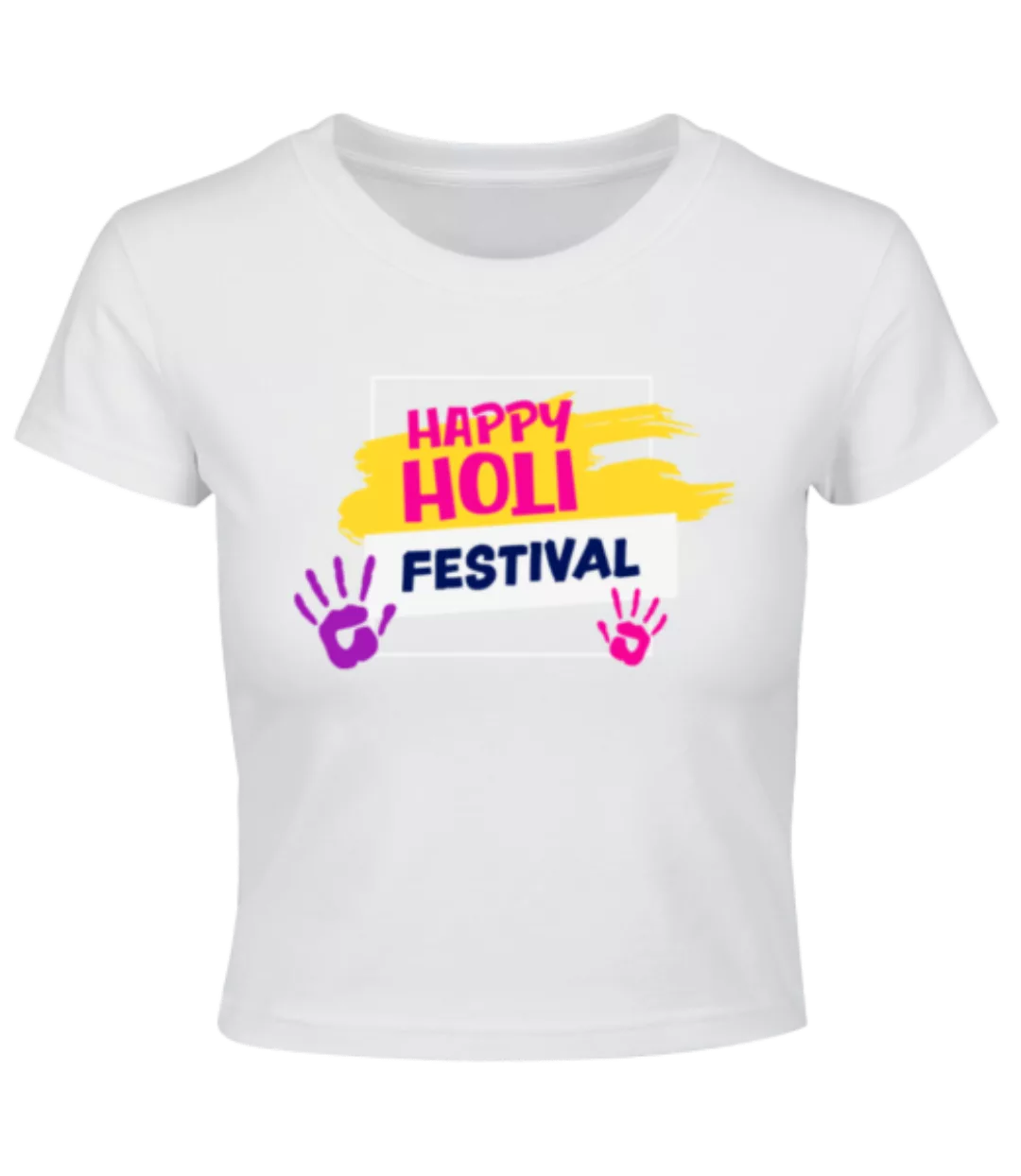 Happy Holi Square · Crop T-Shirt günstig online kaufen