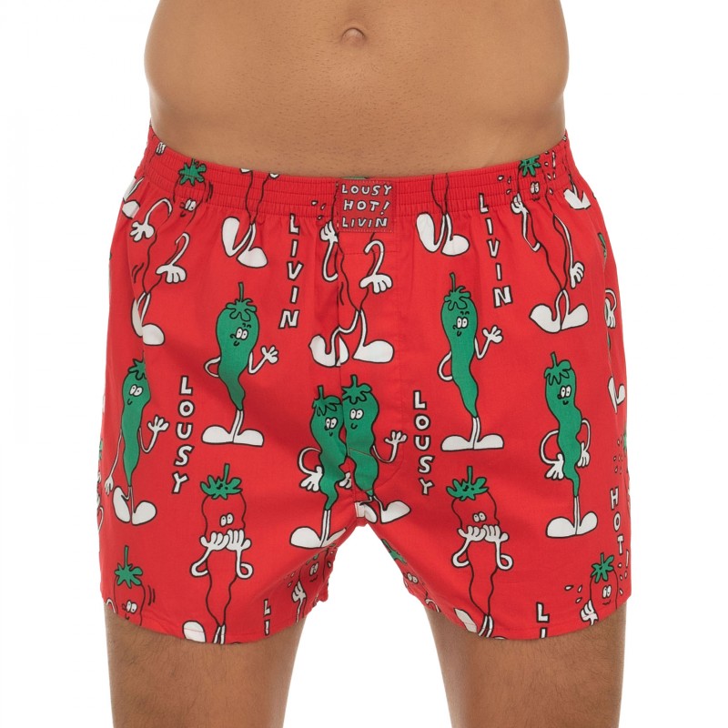 Lousy Livin Boxershorts Rot mit Chilli-Motiv günstig online kaufen