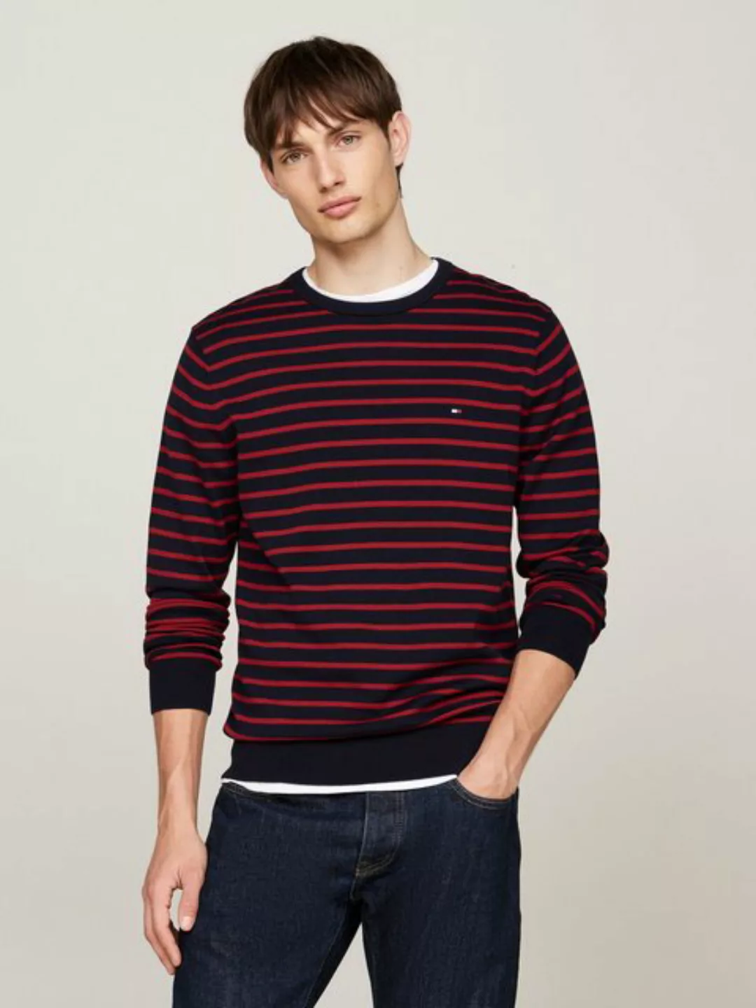 Tommy Hilfiger Rundhalspullover "ESSENTIAL COTTON CREW NECK" günstig online kaufen