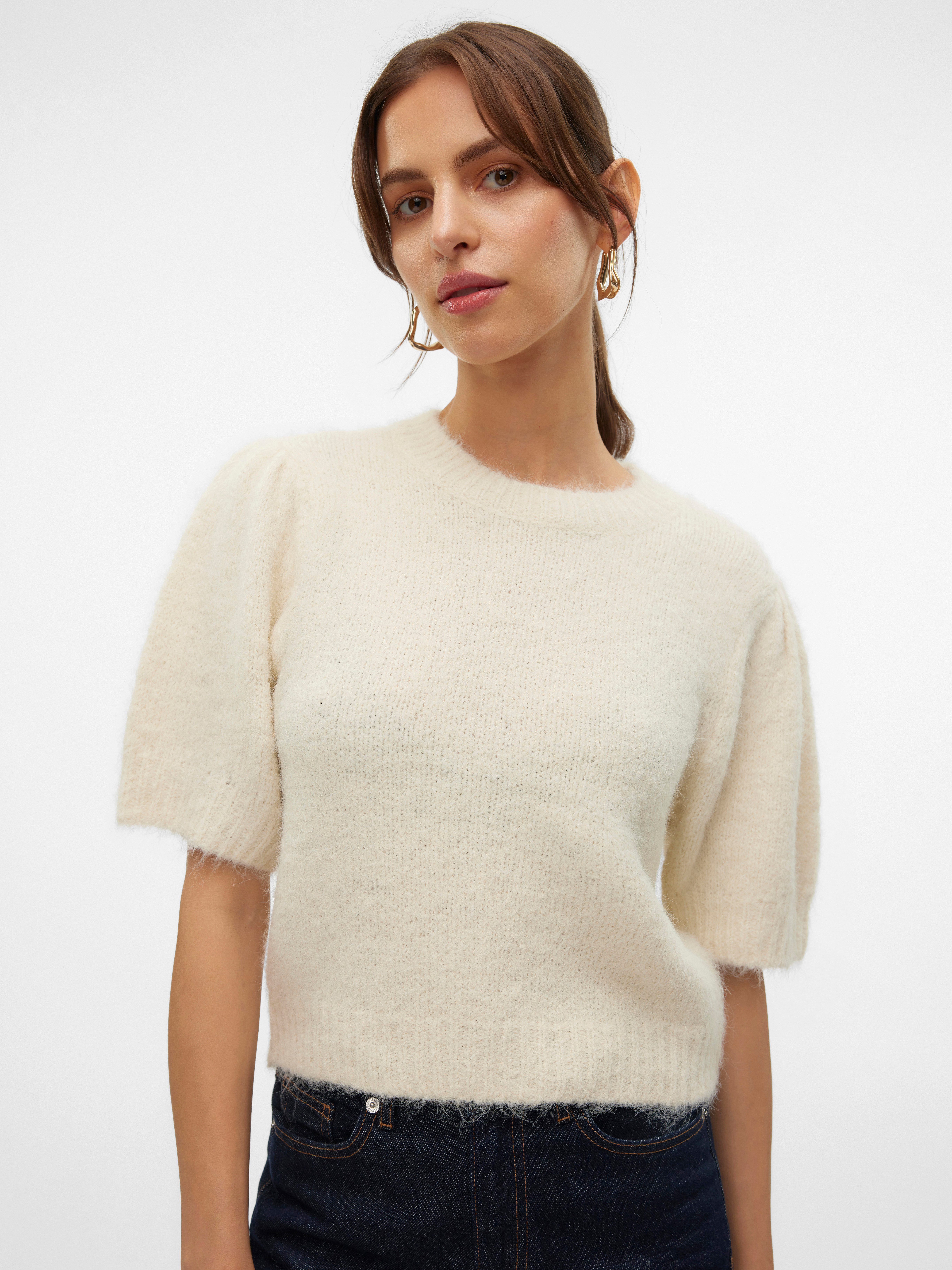 Vero Moda Strickpullover VMNOVAH SS O-NECK günstig online kaufen