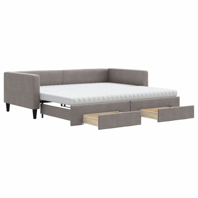 vidaXL Gästebett Gästebett Tagesbett Ausziehbar mit Schubladen Taupe 100x20 günstig online kaufen