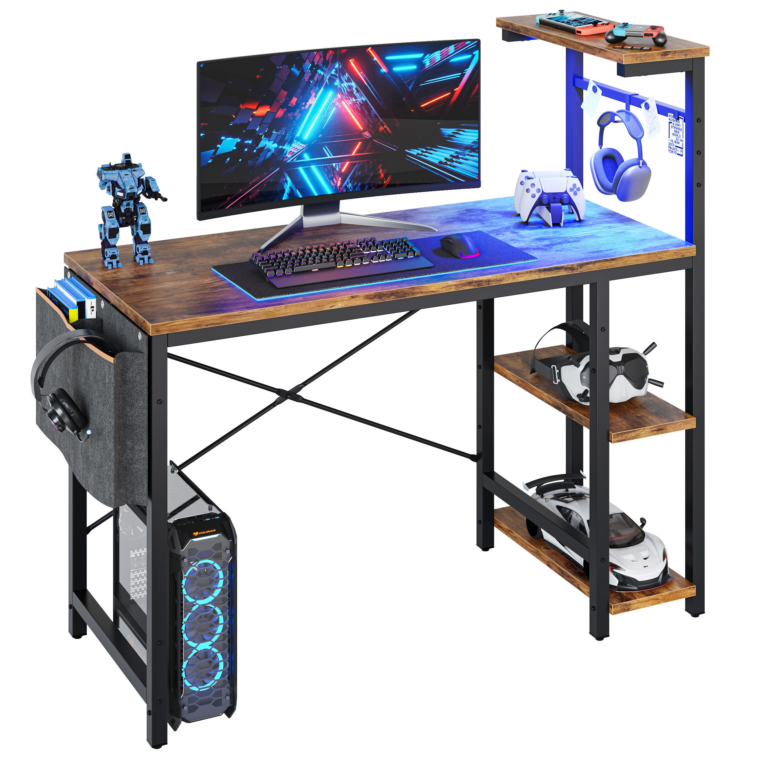 Bestier Computertisch Gamingtisch, Computertisch mit LED günstig online kaufen