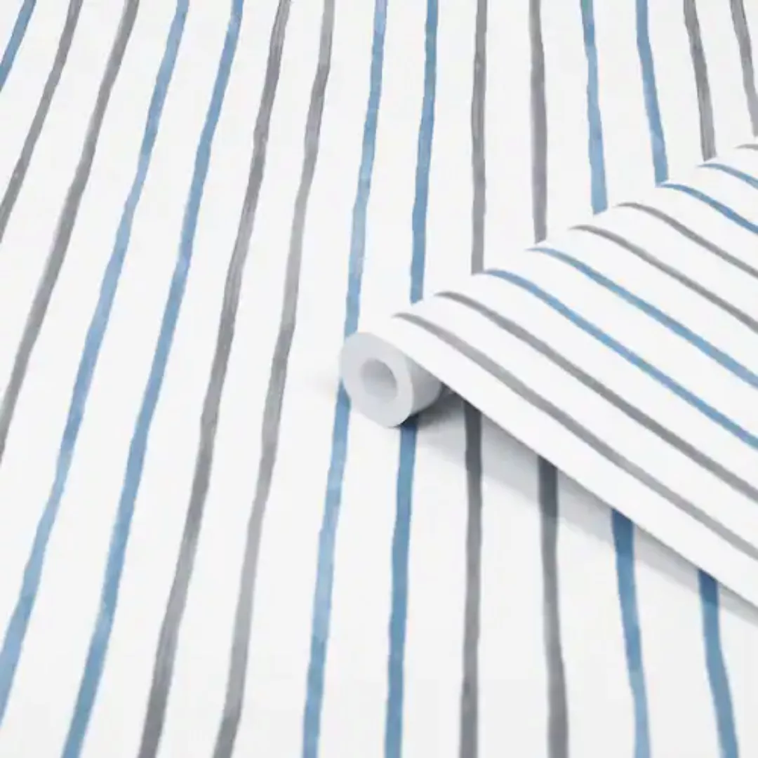 LAURA ASHLEY Vliestapete »Painterly Stripe Blue«, 10mx52cm günstig online kaufen