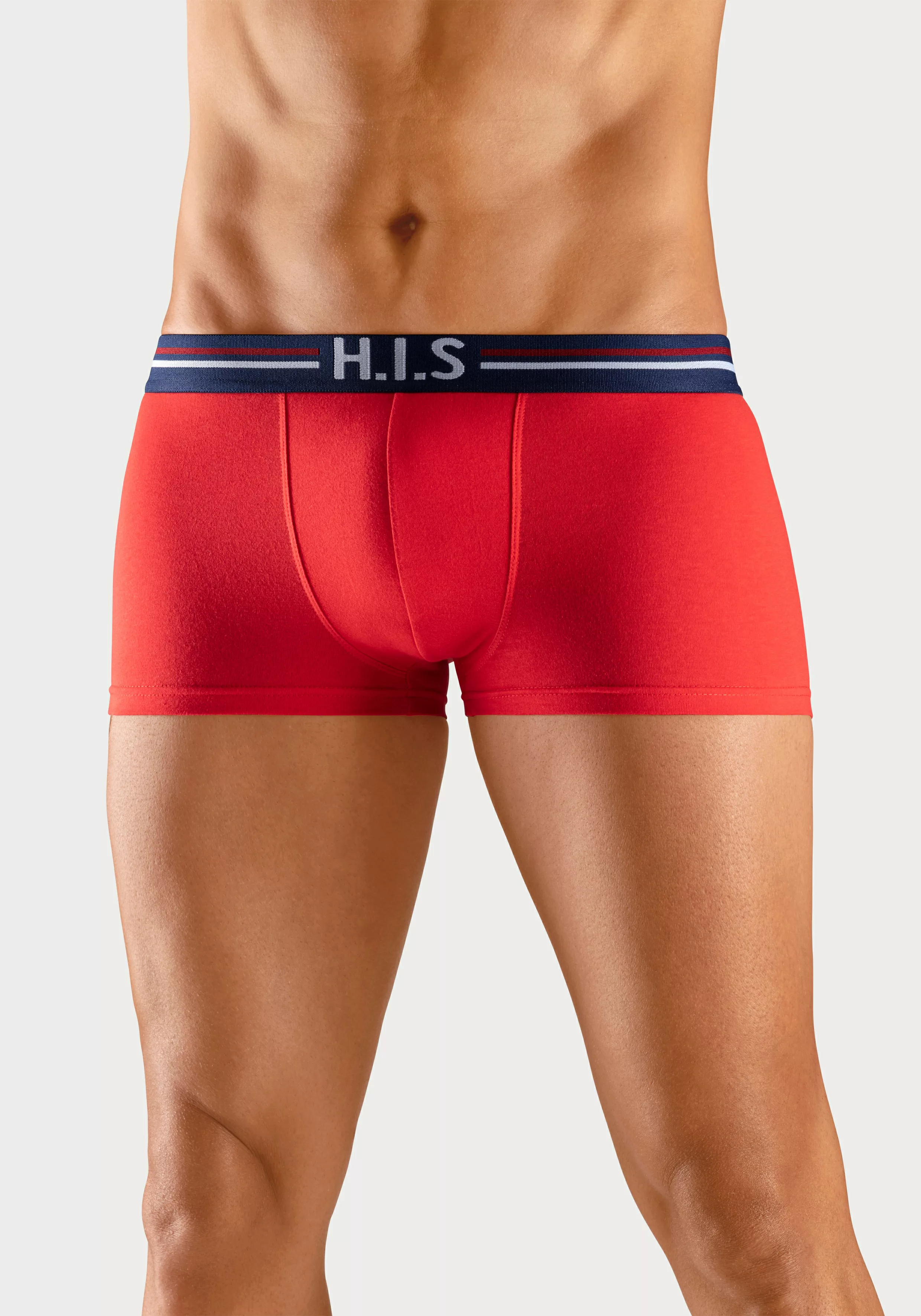 H.I.S Hipster, (Packung, 5 St.), Boxershorts mit Streifen und Markenlogo im günstig online kaufen