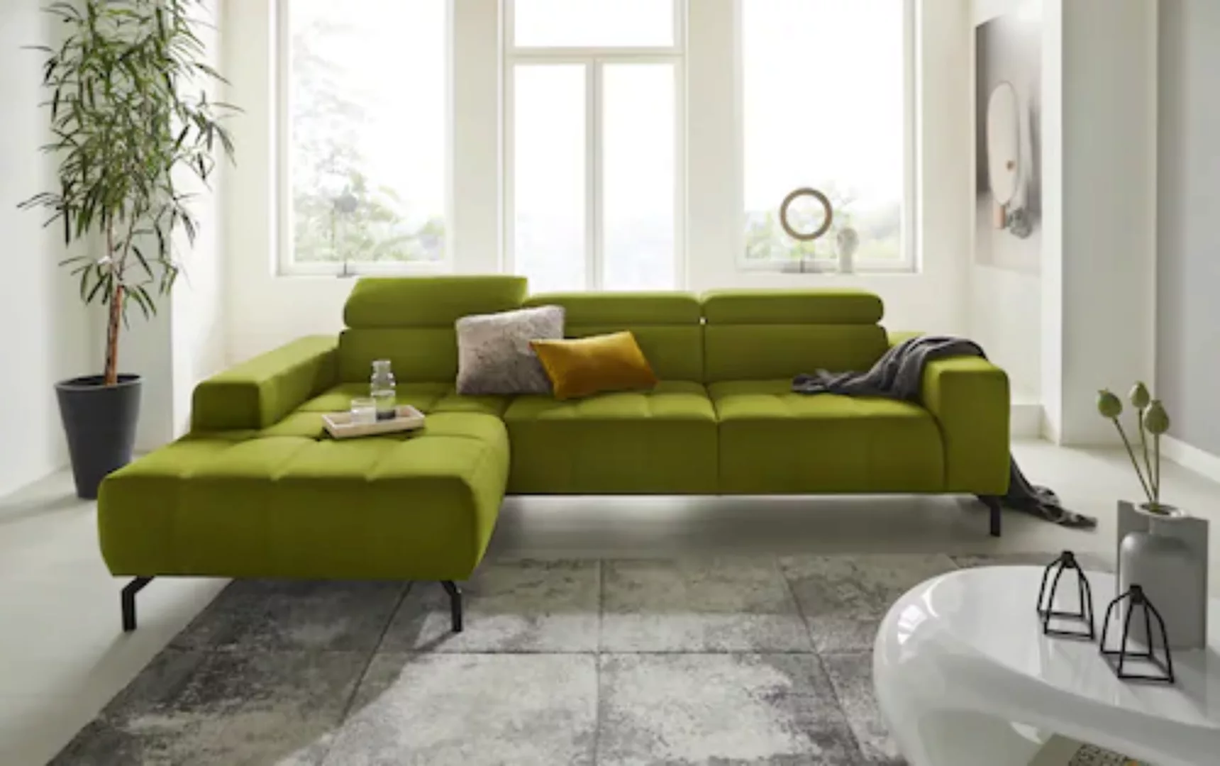 DOMO collection Ecksofa "Cunelli L-Form", wahlweise inklusive 6-fach verste günstig online kaufen