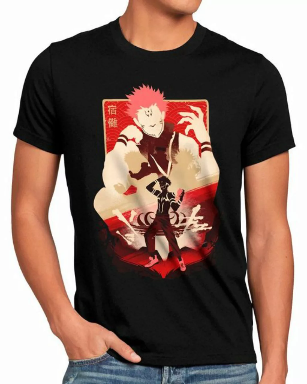 style3 Print-Shirt kaisen anime japan manga jujutsu günstig online kaufen