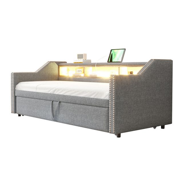 MODFU Schlafsofa Funktionsbett,Polsterbett,Doppelbett, Polsterbett Ausziehb günstig online kaufen