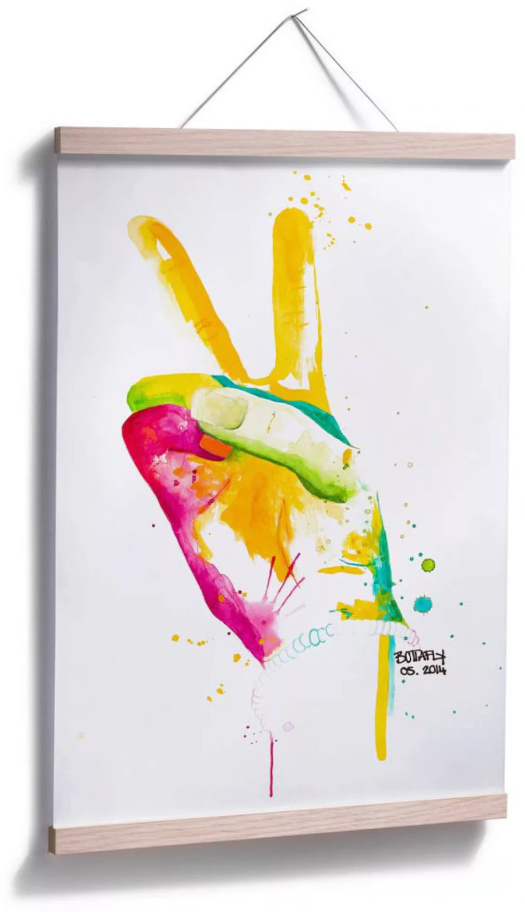 Wall-Art Poster "Peace 02", Peace-Zeichen, (1 St.), Poster ohne Bilderrahme günstig online kaufen