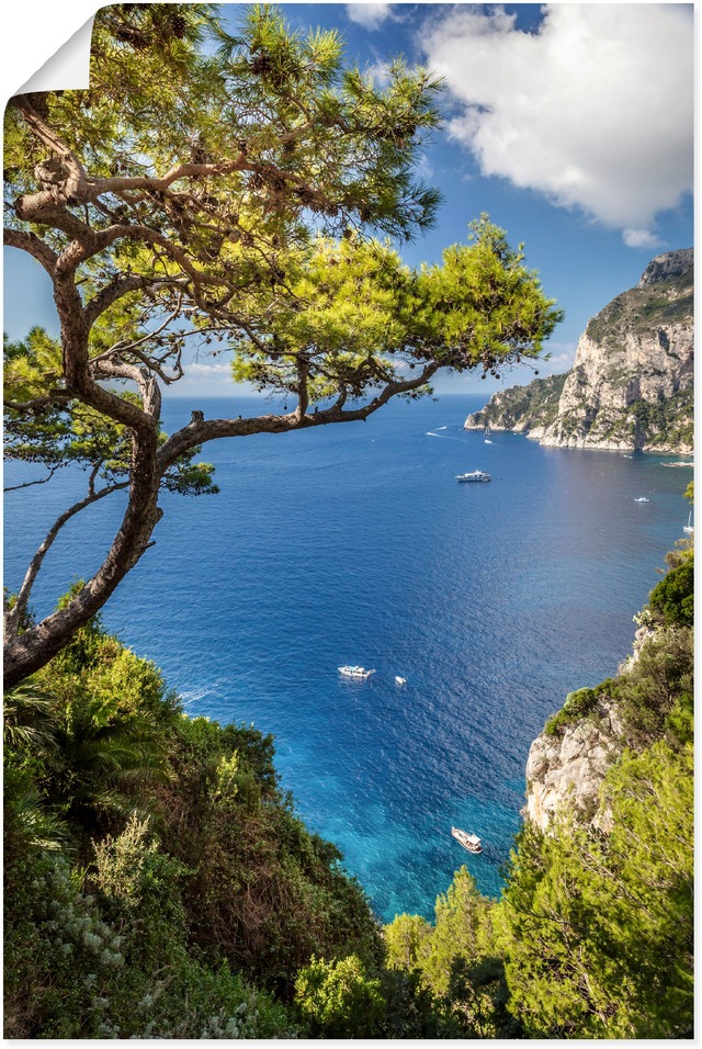 Artland Wandbild »Punta de Masullo, Insel Capri, Italien«, Meer Bilder, (1 günstig online kaufen