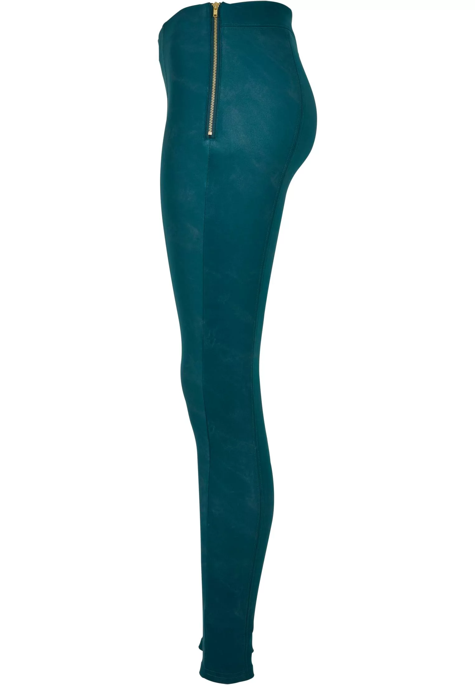 URBAN CLASSICS Leggings "Urban Classics Damen Ladies Washed Faux Leather Pa günstig online kaufen