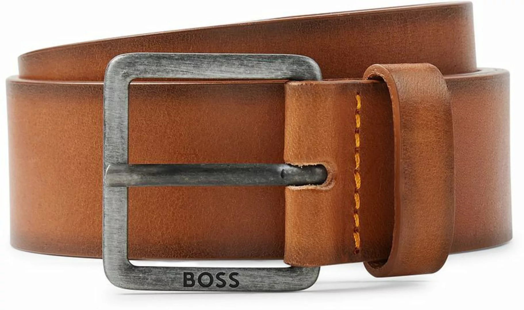 BOSS Ledergürtel Leder Braun - Größe 110 günstig online kaufen