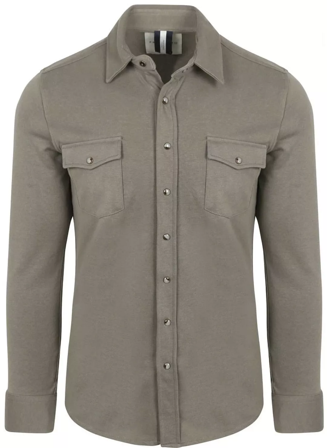 Profuomo Overshirt Western Jersey Olivgrün - Größe S günstig online kaufen