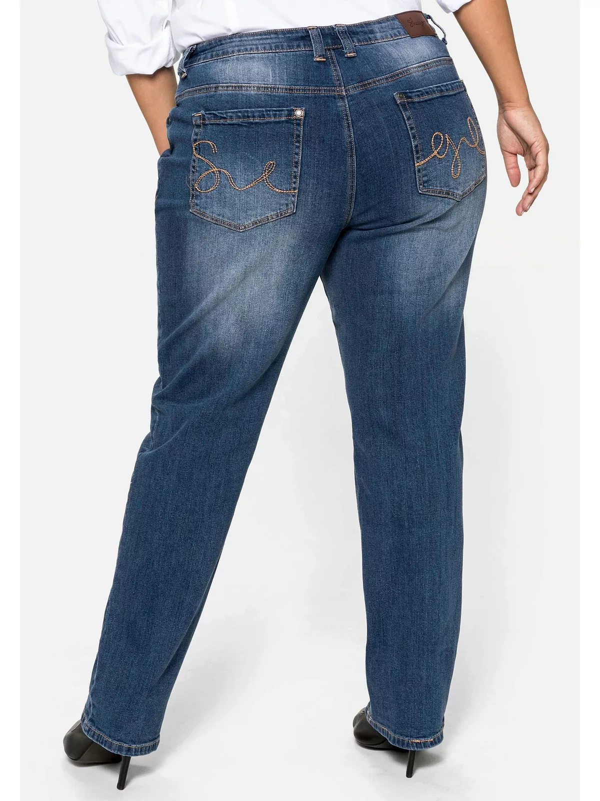 Sheego Stretch-Jeans "Große Größen", Bauch-weg-Effekt günstig online kaufen