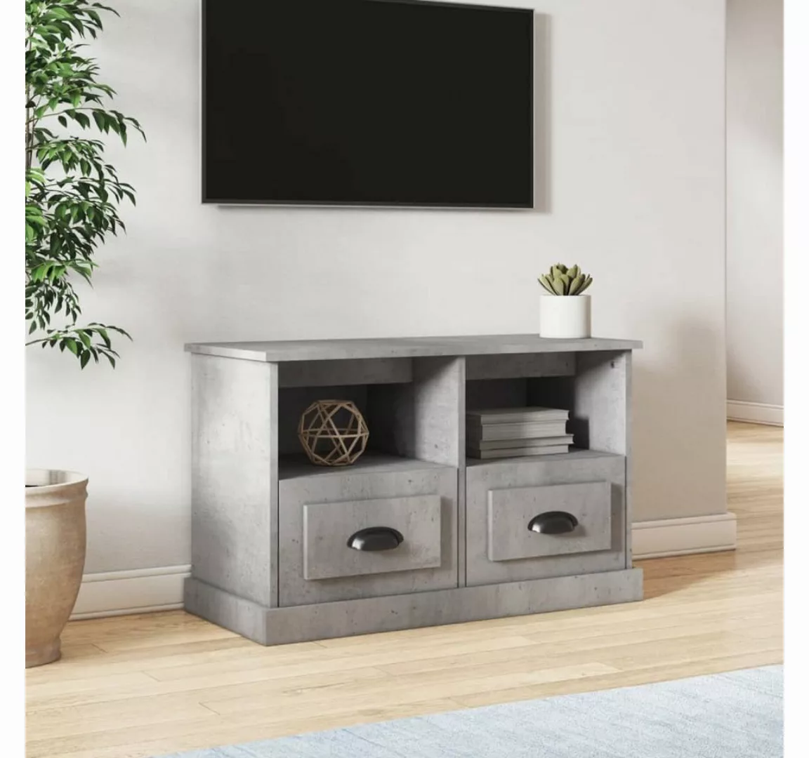 furnicato TV-Schrank Betongrau 80x35x50 cm Holzwerkstoff günstig online kaufen