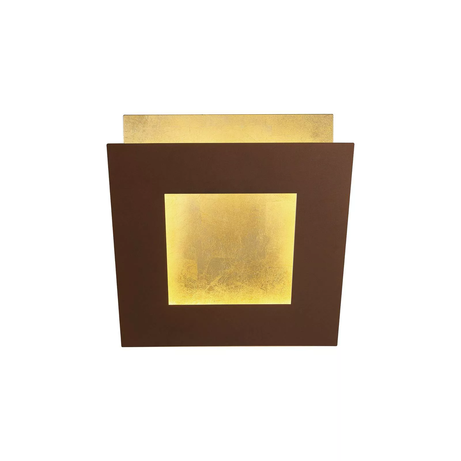 LED-Wandleuchte Dalia, corten/gold, 22 x 22 cm, Aluminium günstig online kaufen