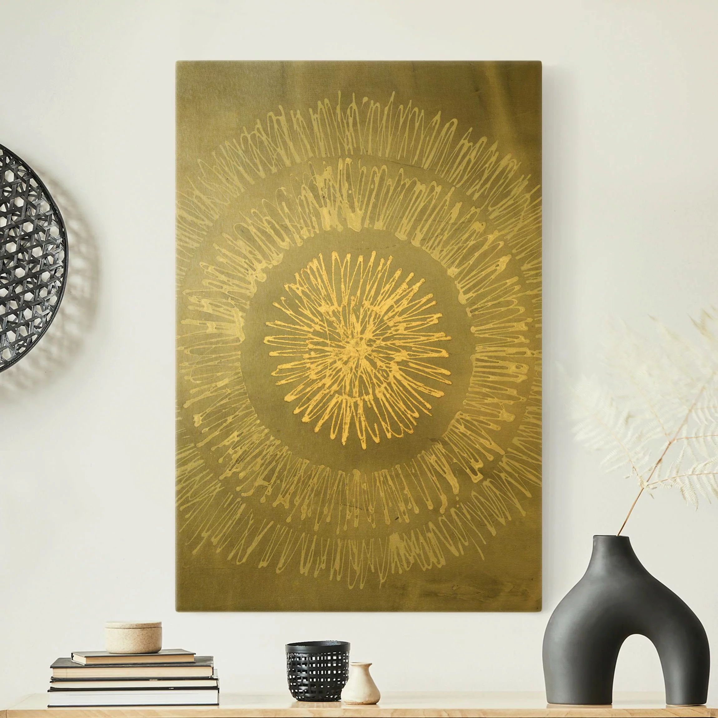 Leinwandbild Gold Polarstern Grau Gold I günstig online kaufen