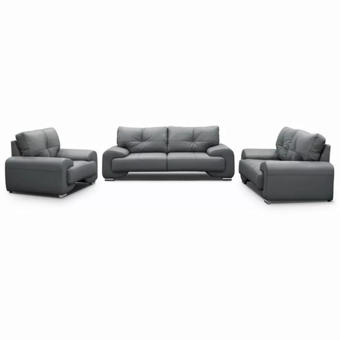 Beautysofa Big-Sofa Polstergarnitur Omega Set 3+2+1 Sofa Wohnzimmer Sofagar günstig online kaufen