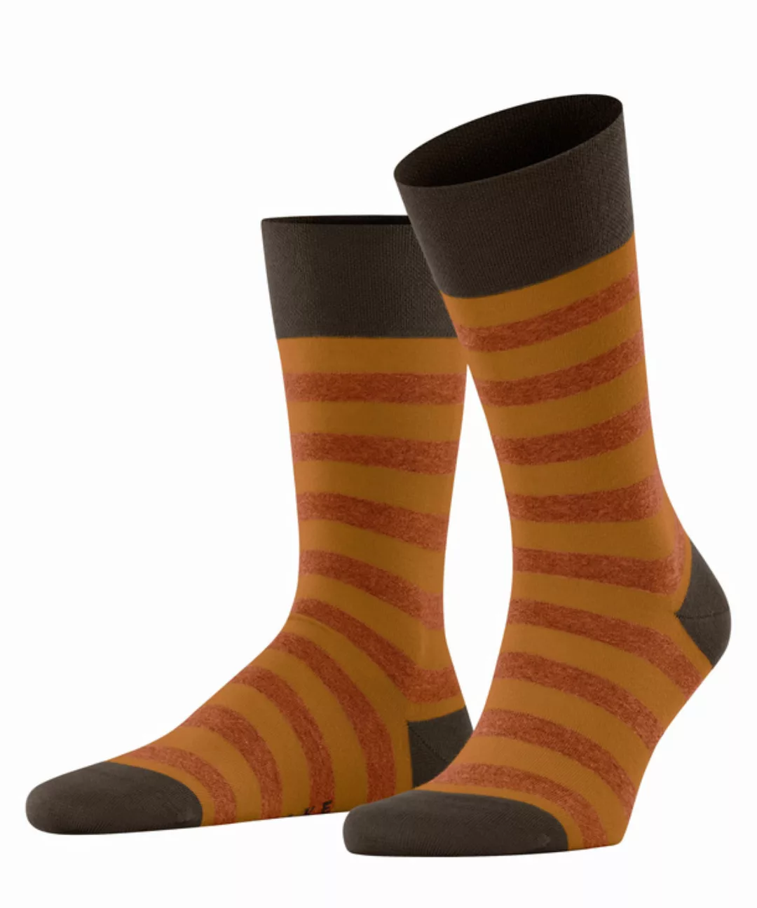 FALKE Sensitive Mapped Line Herren Socken, 43-46, Orange, Streifen, Baumwol günstig online kaufen