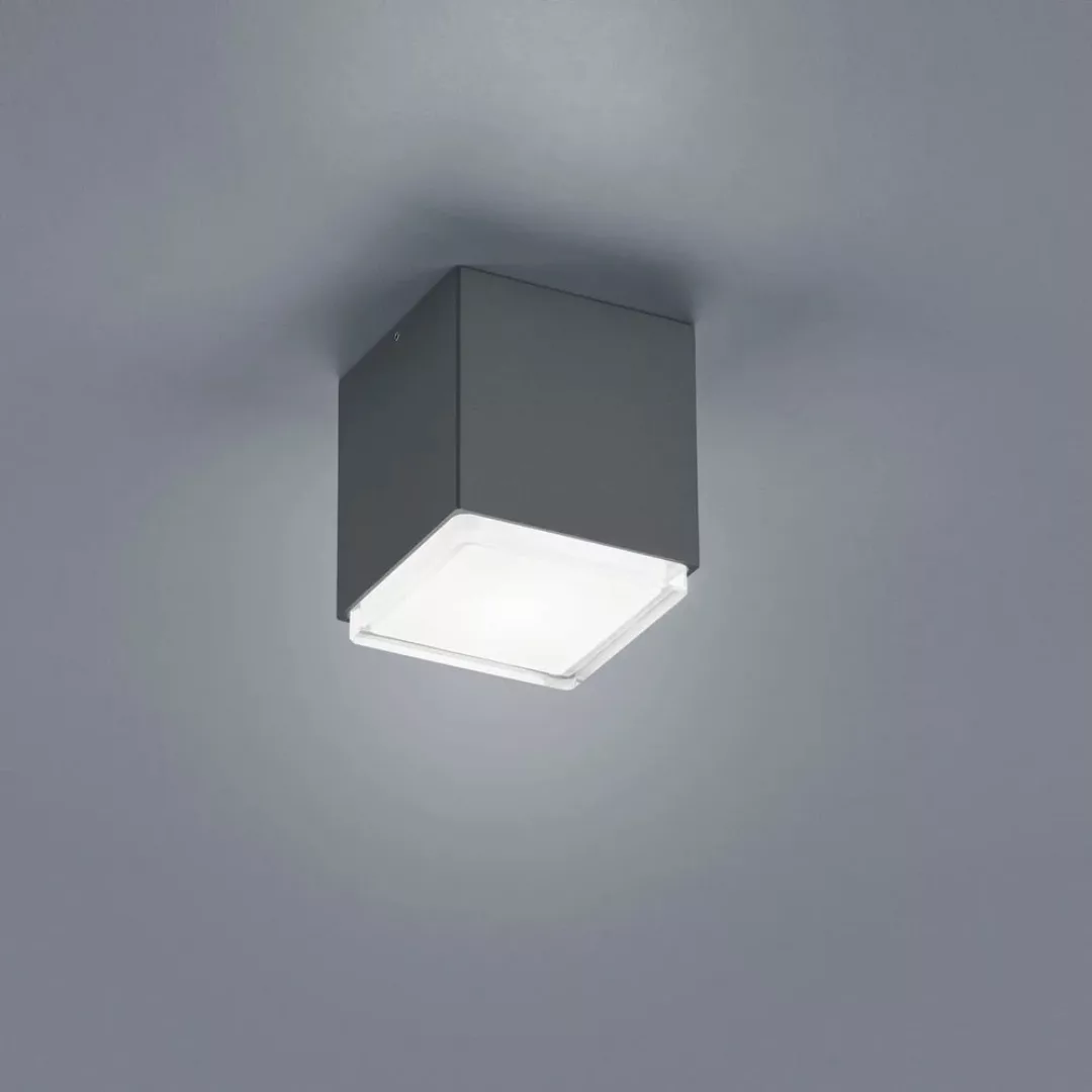 Helestra - Isy LED Außendeckenleuchte - graphit/LxBxH 12x12x13,5cm/3000K/69 günstig online kaufen