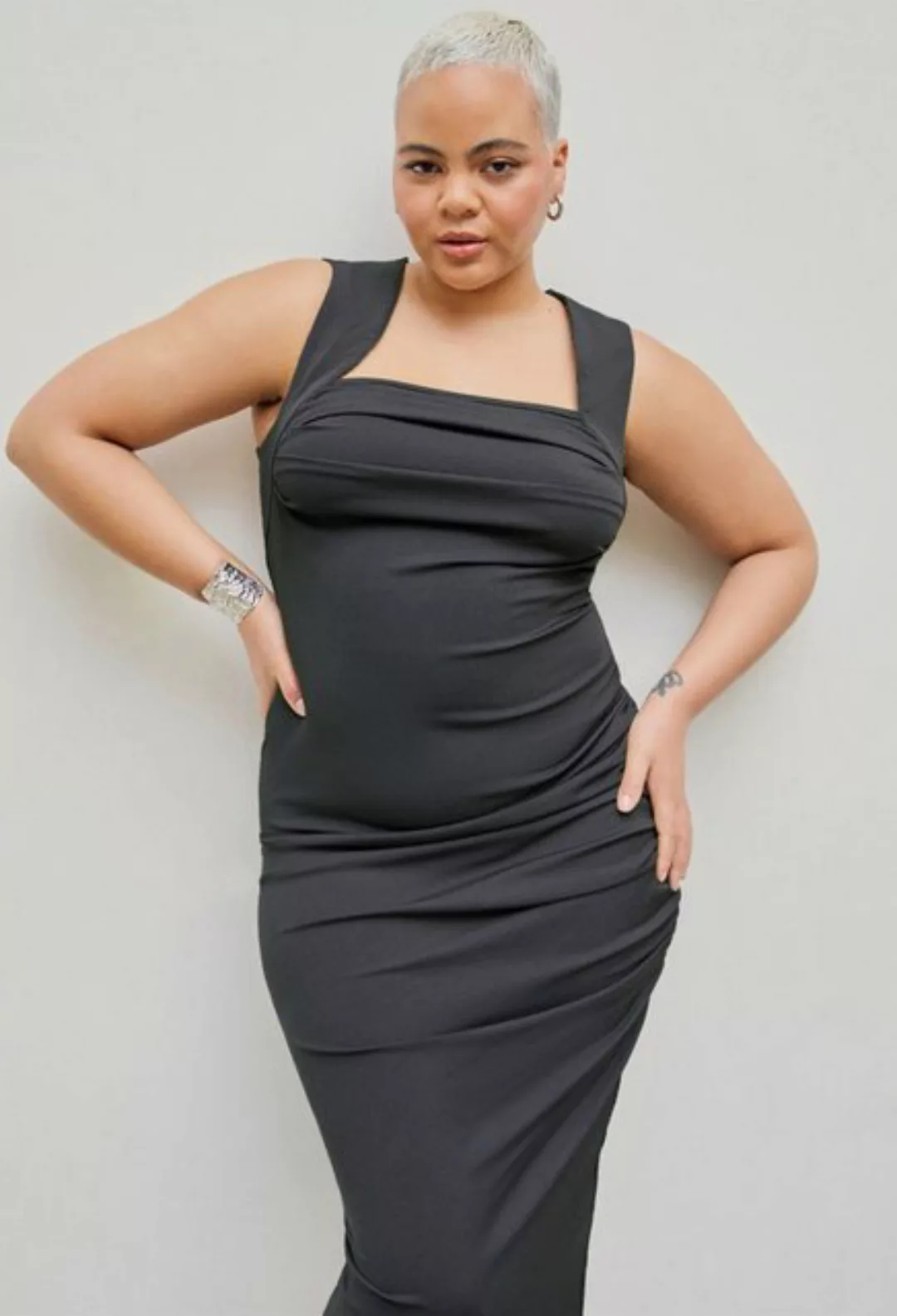 SEGUEN Strandkleid Plus Size Slim Fit Tube Top Damen Temperament Hüftwickel günstig online kaufen