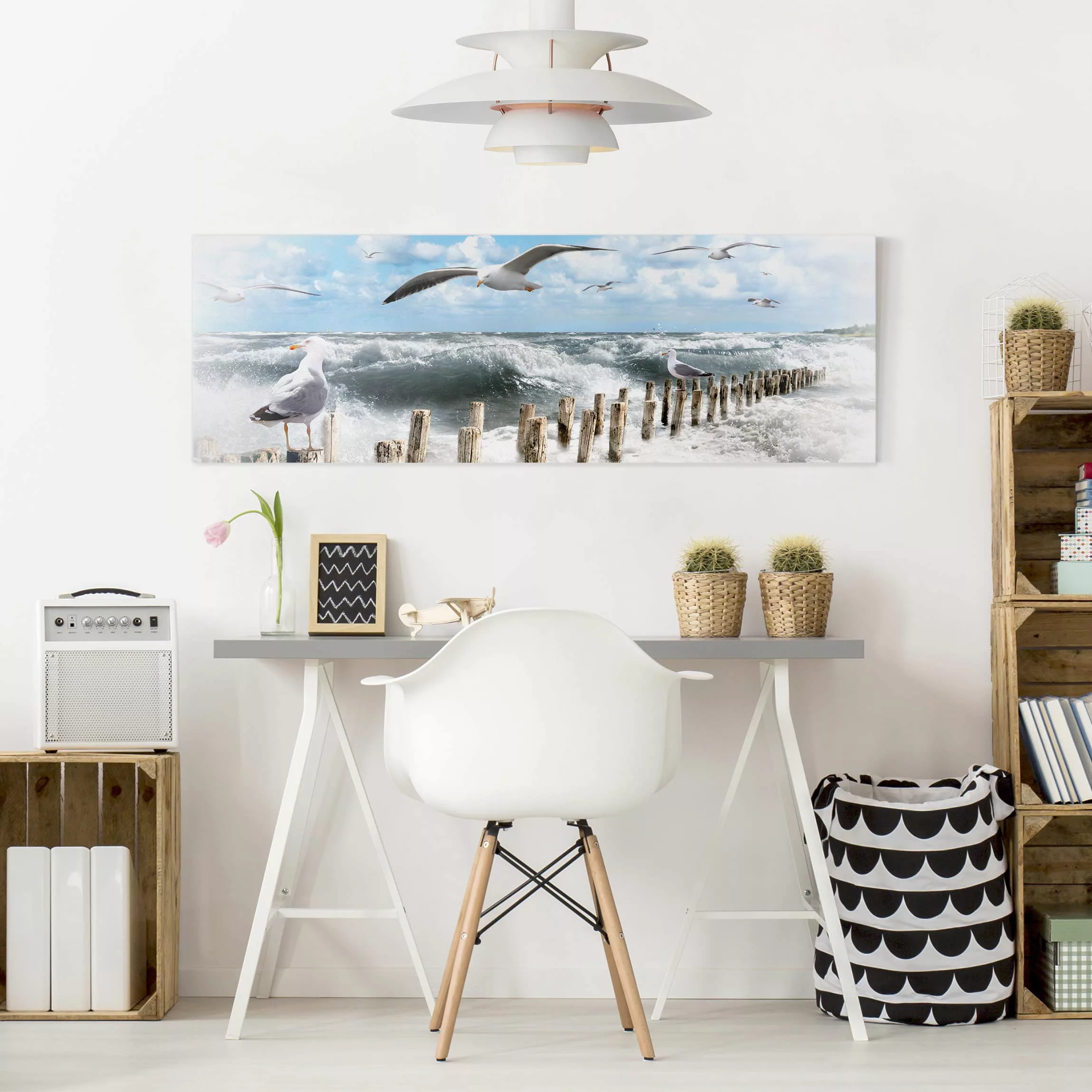 Leinwandbild Strand - Panorama Absolut Sylt günstig online kaufen