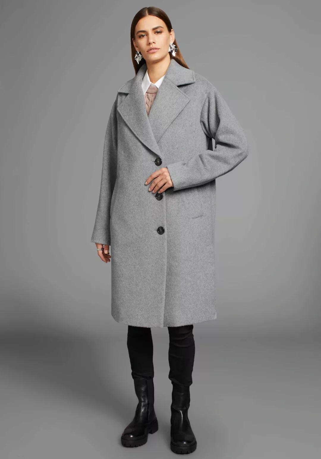 HECHTER PARIS Wollmantel, in asymmetrischer Oversize-Form - NEUE KOLLEKTION günstig online kaufen