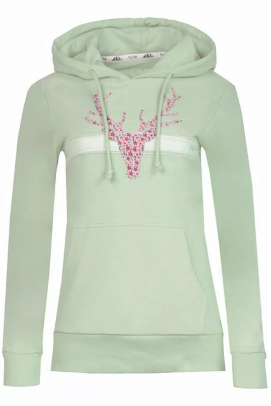 Piz Palü Rundhalspullover Hoodie Damen - OBERAUDORF - gletschergrün, kiesel günstig online kaufen