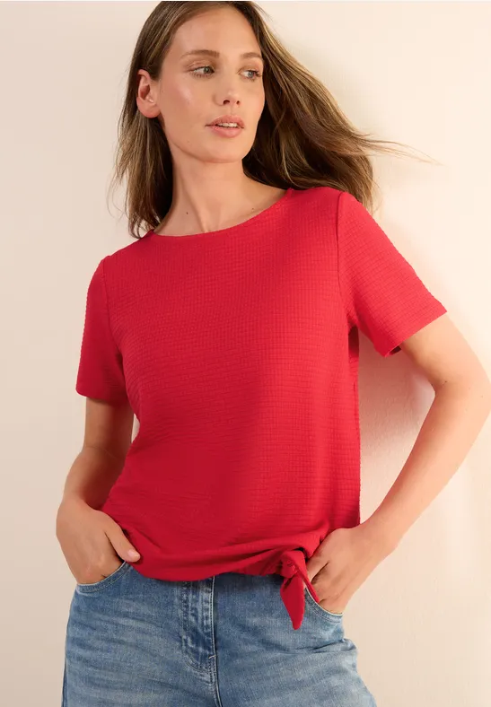 Cecil T-Shirt, mit Materialmix günstig online kaufen