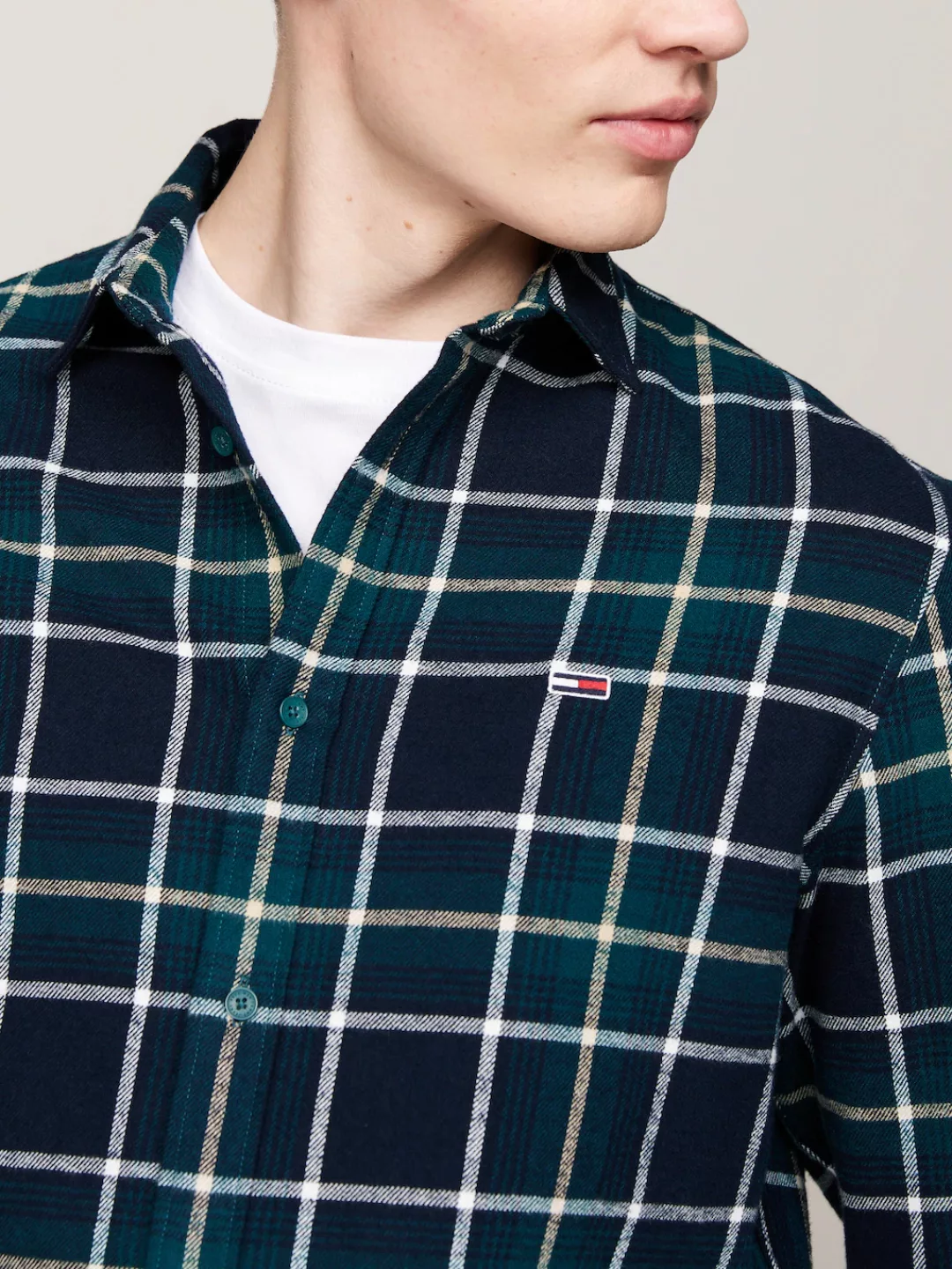 Tommy Jeans Langarmhemd "TJM REG CHECK FLANNEL SHIRT EXT" günstig online kaufen