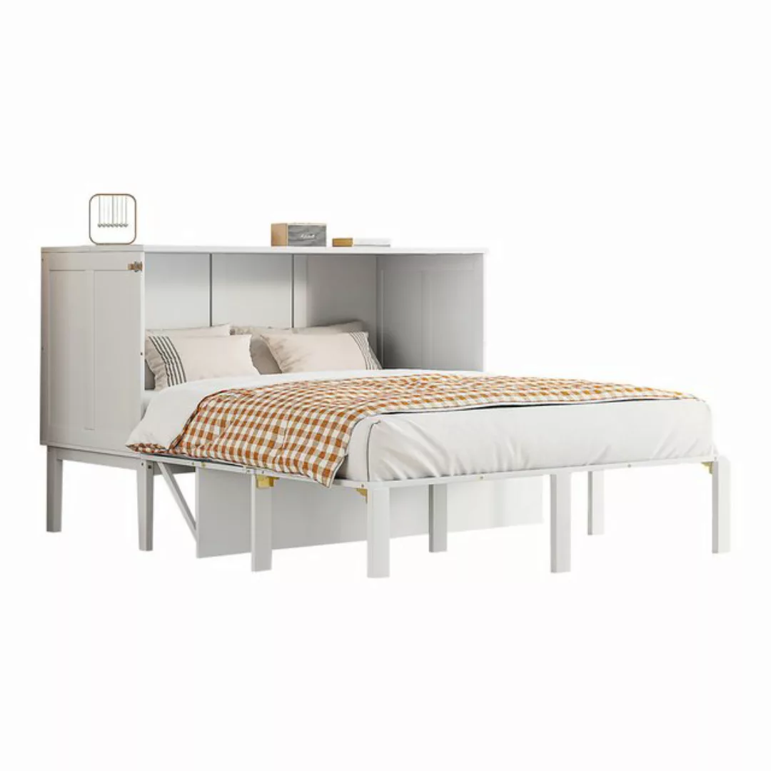 OKWISH Funktionsbett Doppelbett Kinderbett Holzbett Schrankbett Schrankbett günstig online kaufen