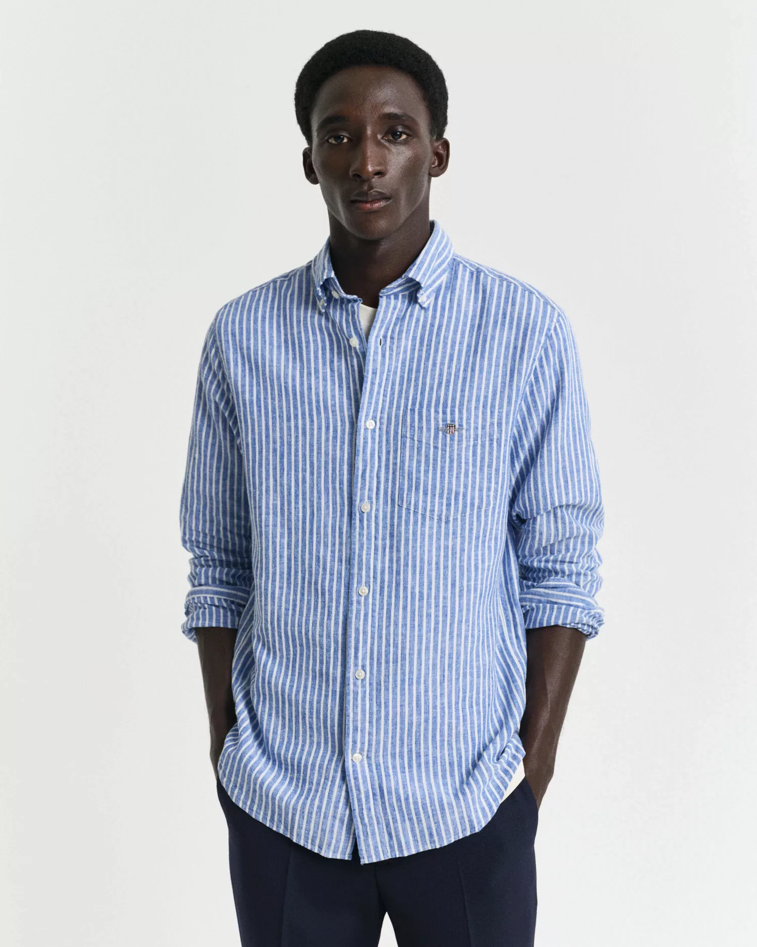 Gant Langarmhemd "REG COTTON LINEN STRIPE SHIRT", leicht, luftig und atmung günstig online kaufen