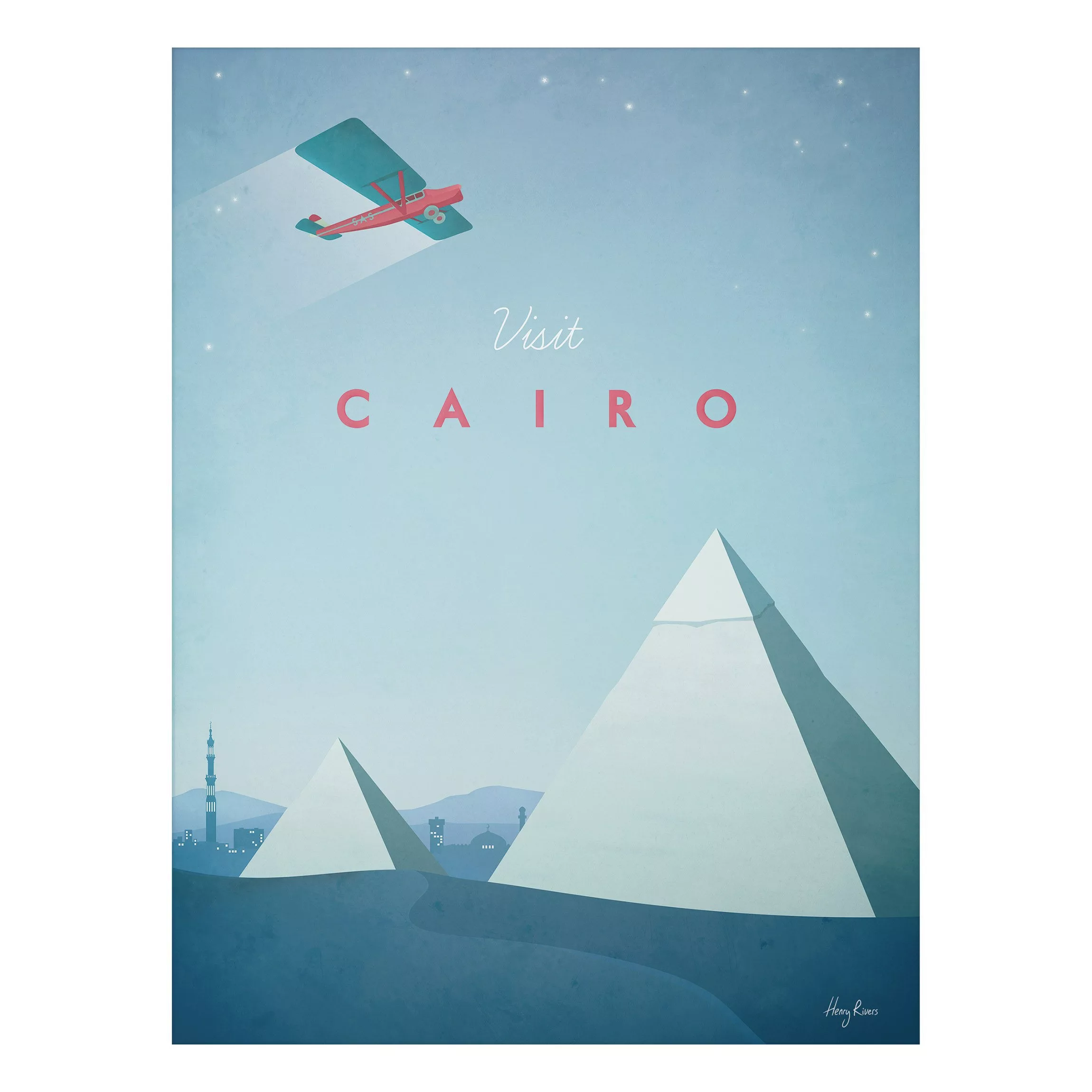 Alu-Dibond Bild - Hochformat 3:4 Reiseposter - Cairo günstig online kaufen